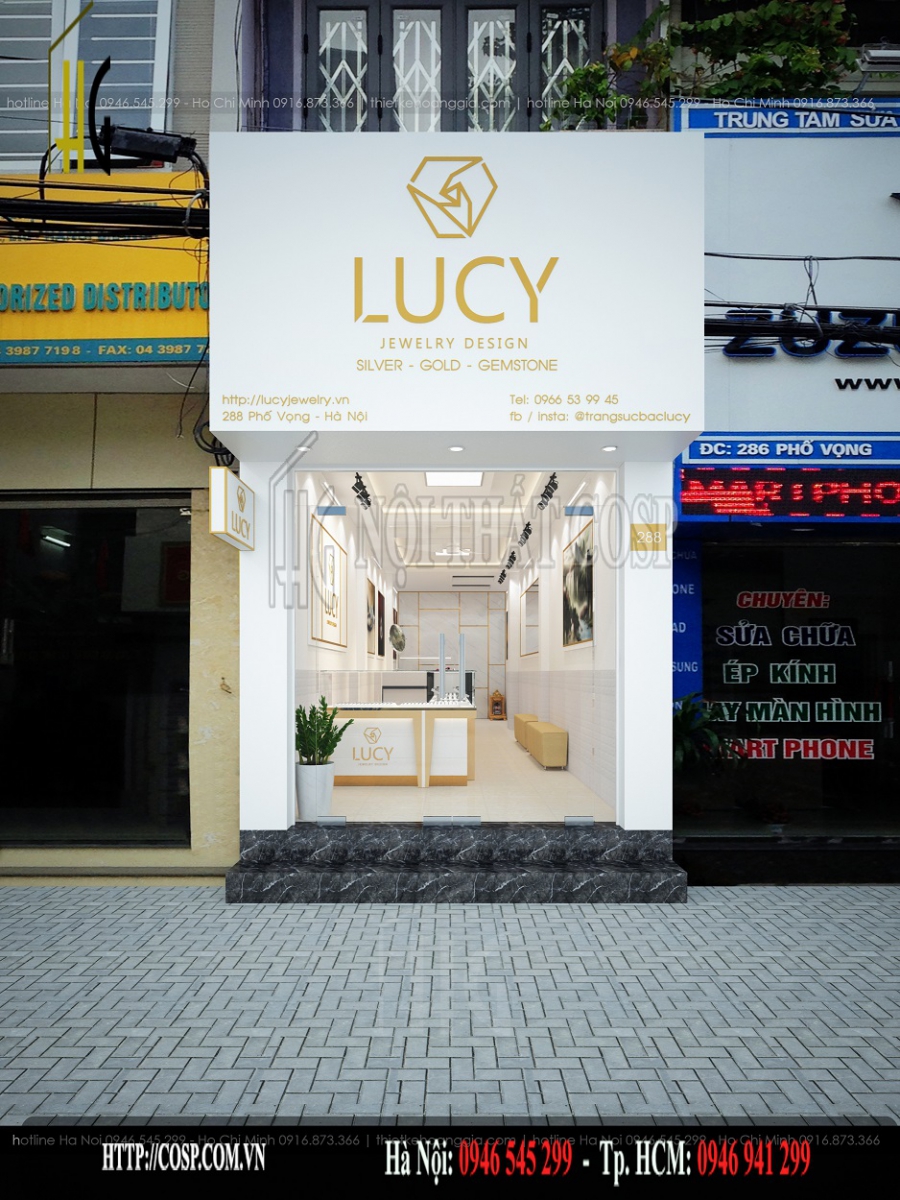 Thiết kế shop trang sức  LUXY